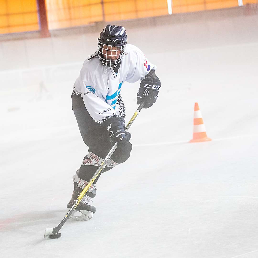 Spieler beim Skating-Drill